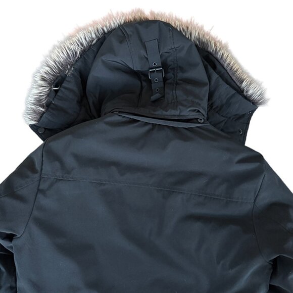 Men's Down Bomber with Faux Fur Trim and Removable Hood - Picture 7 of 8